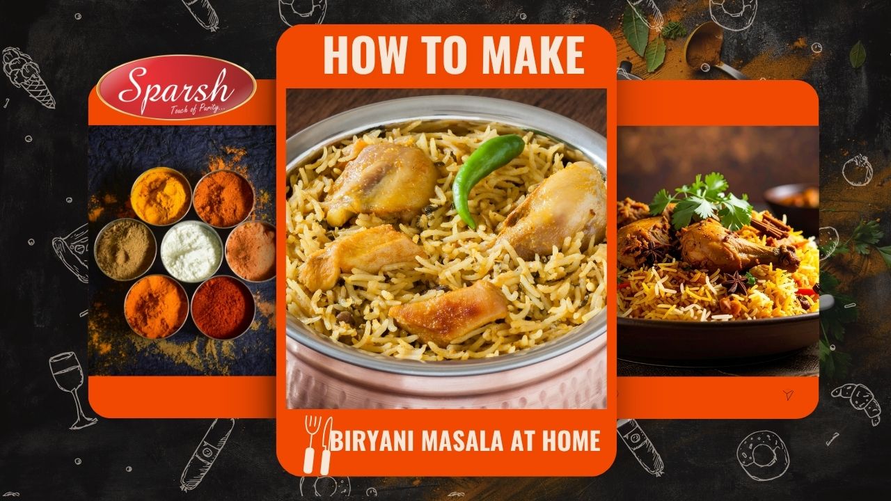 How to make biryani masala at home with whole spices including cardamom cinnamon cloves coriander seeds on wooden table