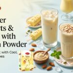Summer Desserts and Drinks with Badam Powder — Beat the Heat with Cool, Creamy Recipes 3 Cold badam kheer summer dessert served in glasses garnished with pistachios almonds saffron creamy cooling drink