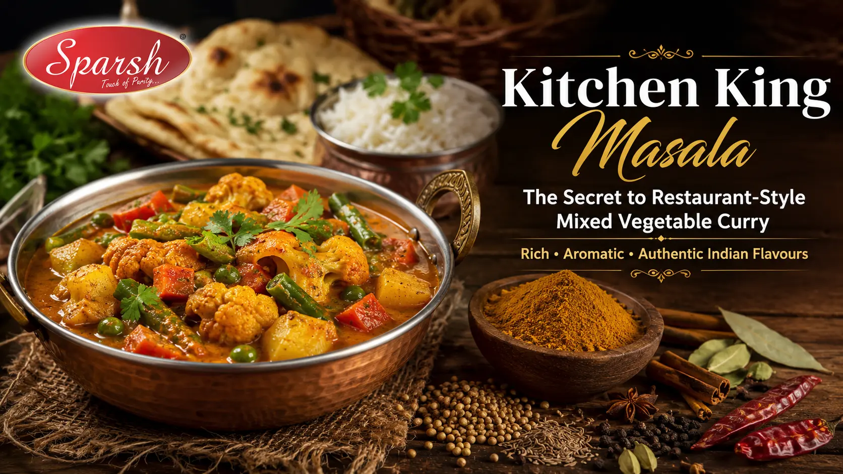 Best masala for mixed vegetable curry complete recipe with vegetables in gravy bowl
