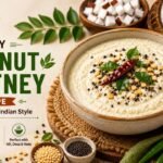Easy coconut chutney recipe South Indian style with curry leaf tempering