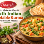 South Indian vegetable kurma recipe with mixed vegetables and masala