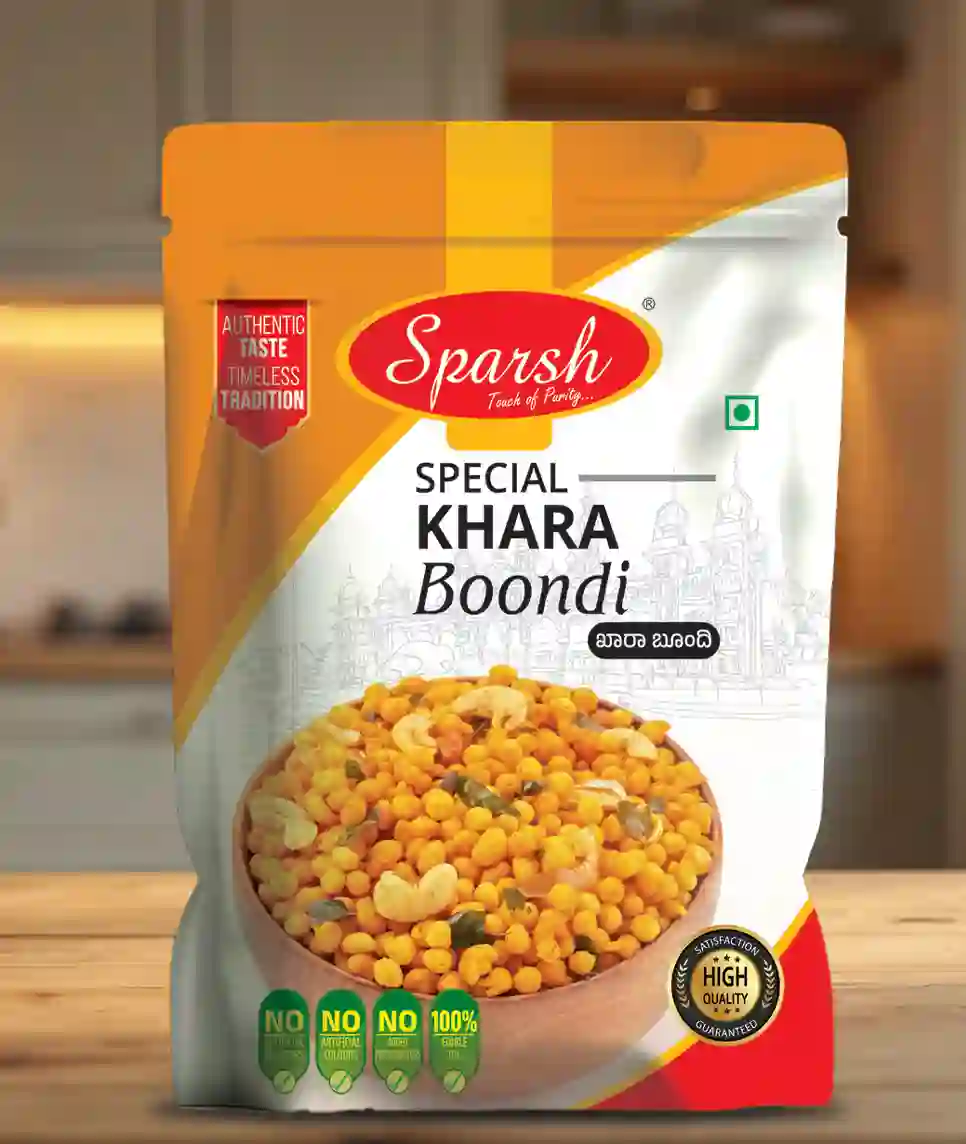 Sparsh Special Khara Boondi 1 Sparsh Special Khara Boondi 150g pouch – front